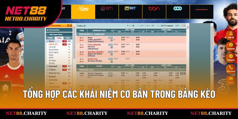 Giải mã ý nghĩa các thuật ngữ trong bảng kèo